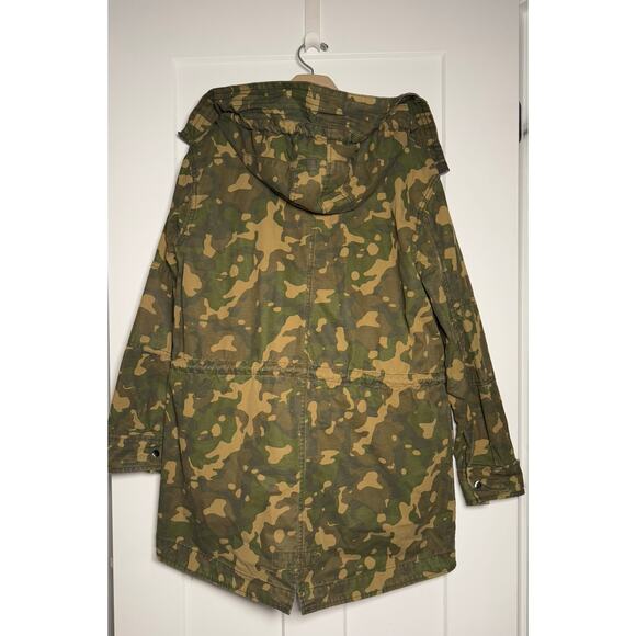 Gap Adult Large Camouflage woodland Sherpa lined jacket coat hooded Field chore - Picture 2 of 15